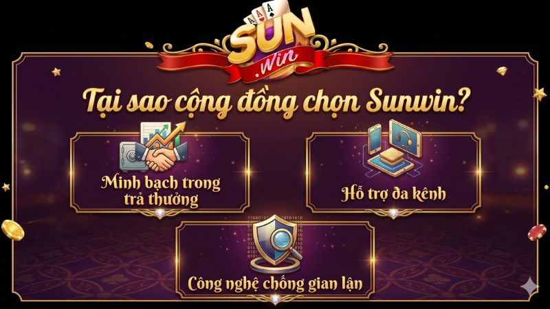 Lý do game thủ tin tưởng và chọn cổng game Sunwin để chơi cược