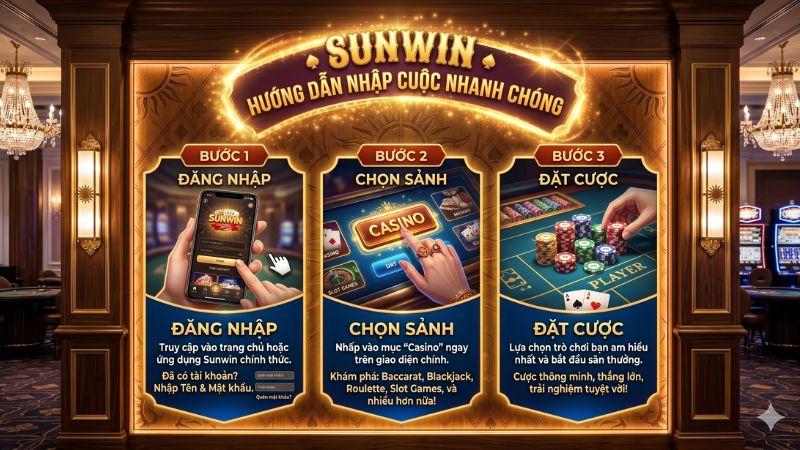 Hướng dẫn chơi casino tại Sunwin nhanh chóng